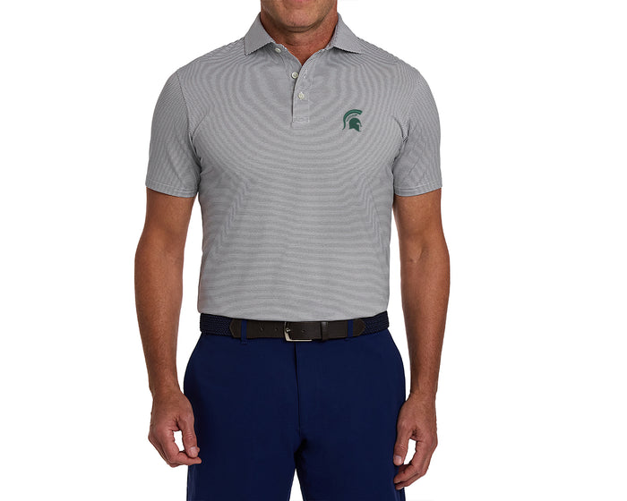 Michigan State University Perkins Shirt: Gray & White
