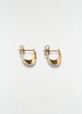 Micro Drop gold-toned metal earrings by LEMAIRE on plain white background, front view close-up