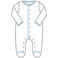 Mini Dots Footie - Blue: