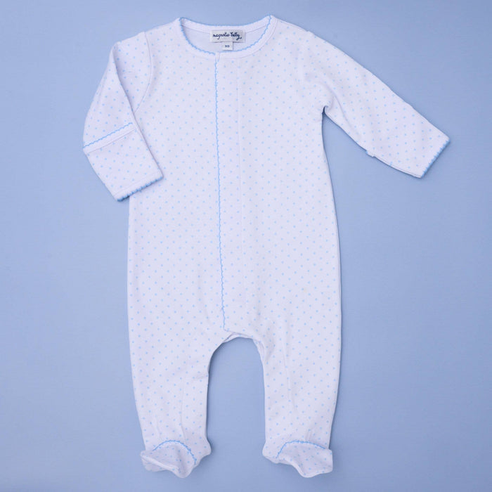 Mini Dots Footie - Blue: