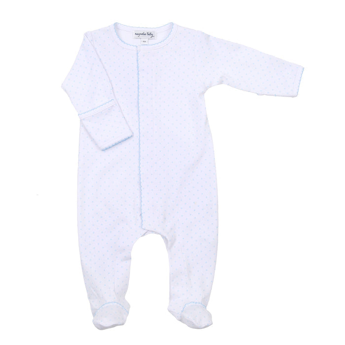 Mini Dots Footie - Blue: