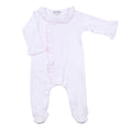Mini Dots Ruffle Front Footie - Pink magnolia baby