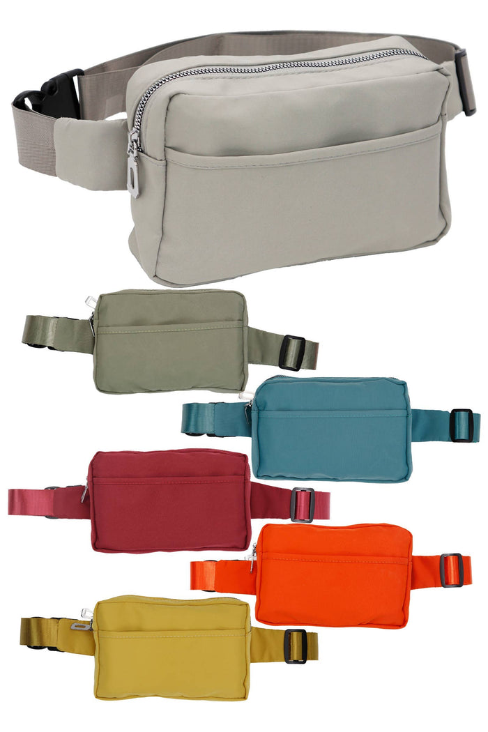 Minimal Matte Neutral Solid Belt Bag Fanny Pack