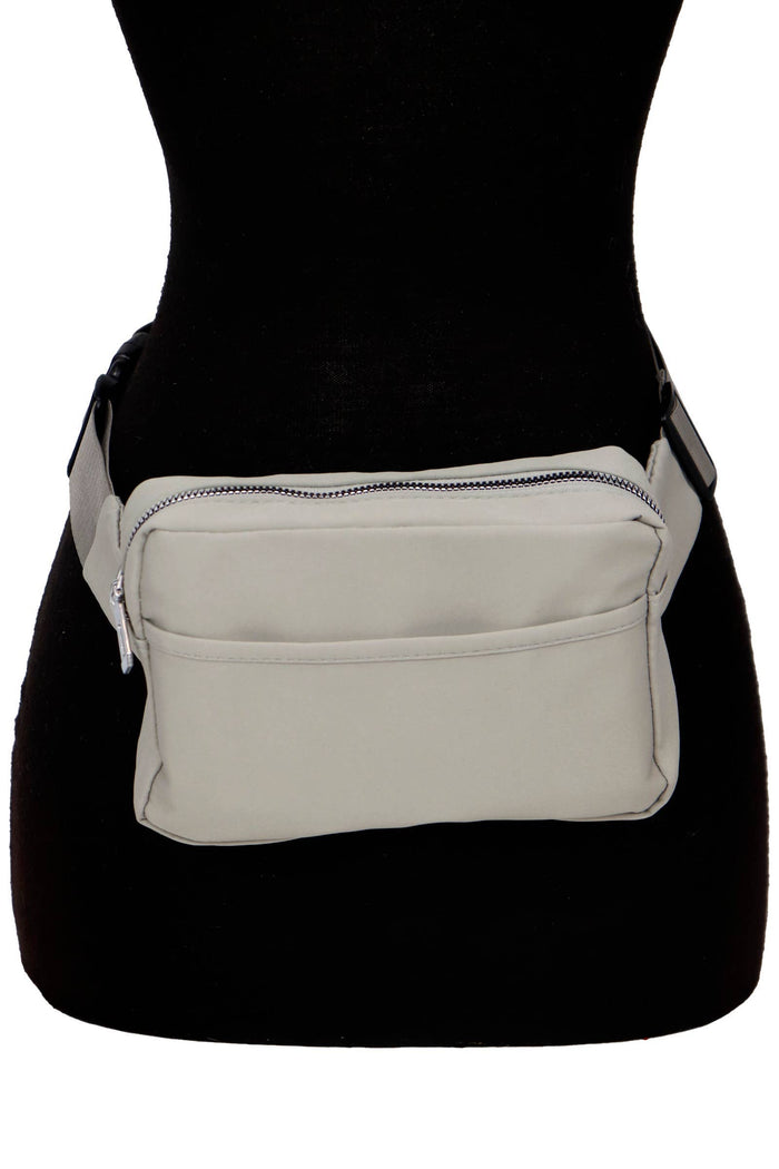Minimal Matte Neutral Solid Belt Bag Fanny Pack