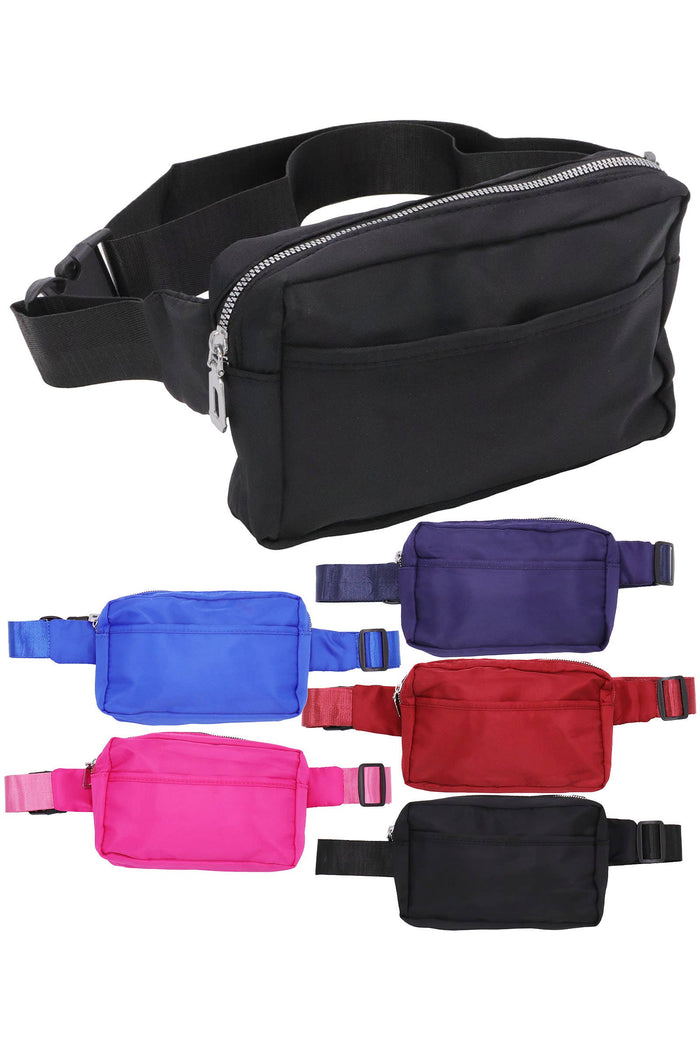 Minimal Matte Solid Belt Bum Fanny Pack