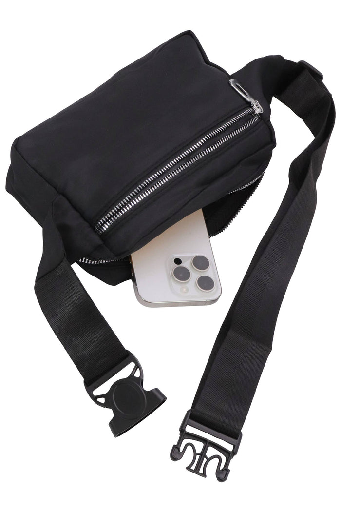 Minimal Matte Solid Belt Bum Fanny Pack