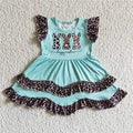 Mint/Leop Bunny Trio Dress
