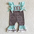 Mint/Leop Bunny Trio Romper