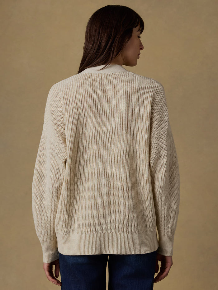 | Miramar Linen Relaxed Cardigan - Summer Sand | Faherty Brand