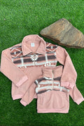 Mom And Me Pink Aztec Hoodie (adult)