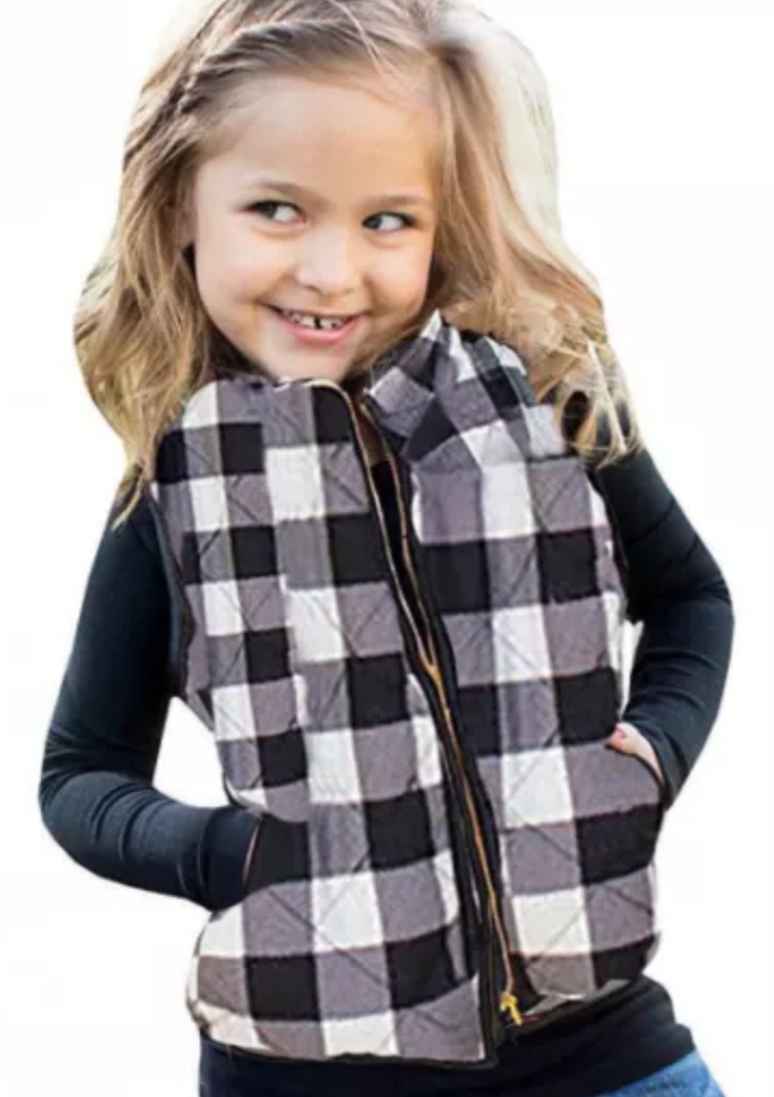 Mom And Me Plaid Vests