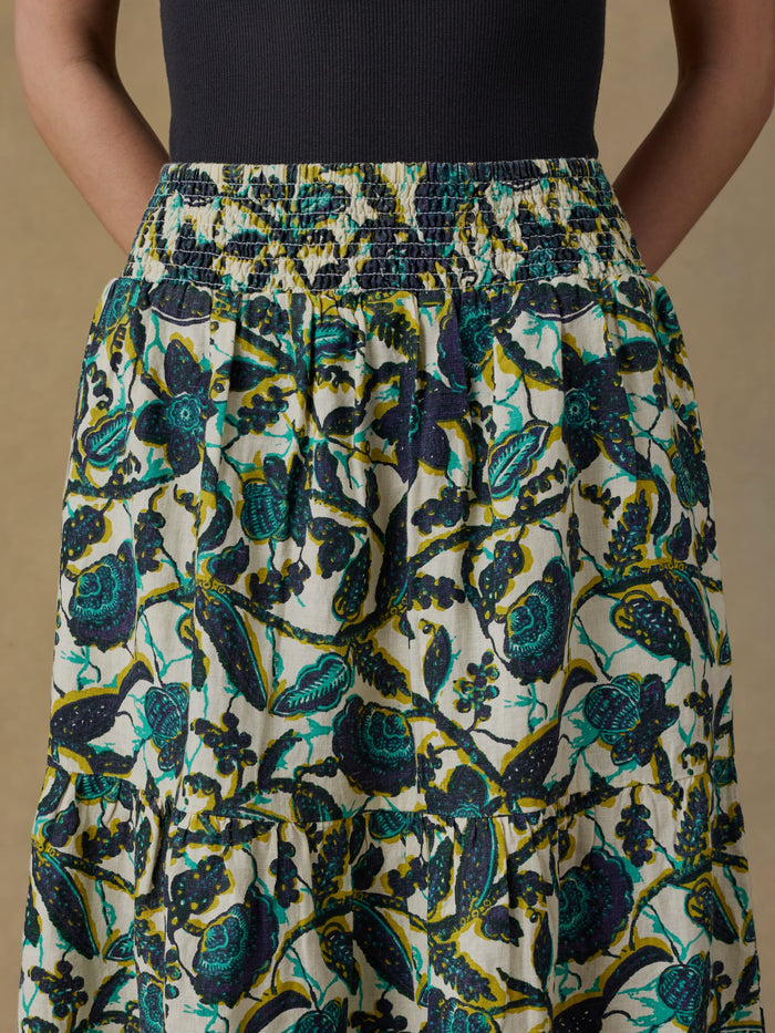 | Montecito Linen Maxi Skirt - Tropics | Faherty Brand