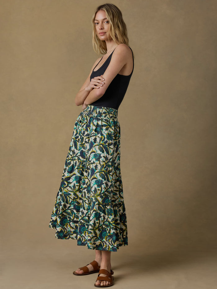 | Montecito Linen Maxi Skirt - Tropics | Faherty Brand