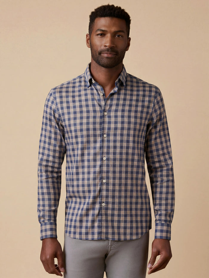 | Movement™ Monterey Shirt - Navy Seas Plaid | Faherty Brand