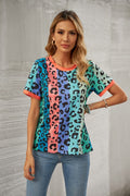 Multi Stripe Leop top