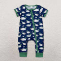 Navy and Green Duck Zippy