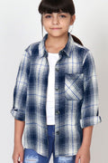 Navy/Plaid Button Up Shirt