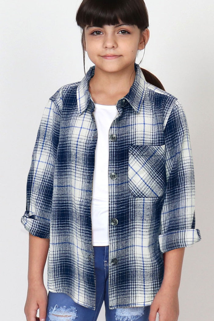 Navy/Plaid Button Up Shirt