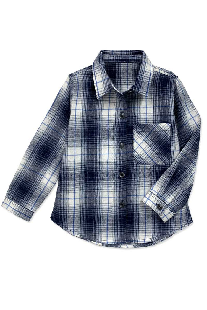 Navy/Plaid Button Up Shirt