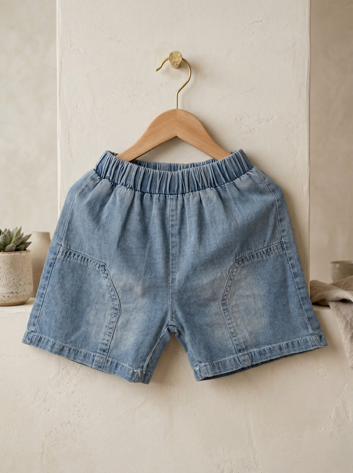 💙 Nice Day Polo & Denim Shorts Set