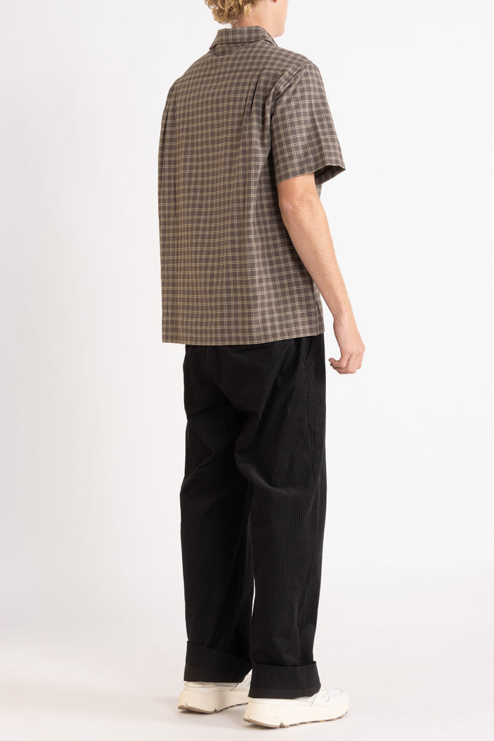 Nikolas Check Hemp Cotton Short Sleeve Shirt