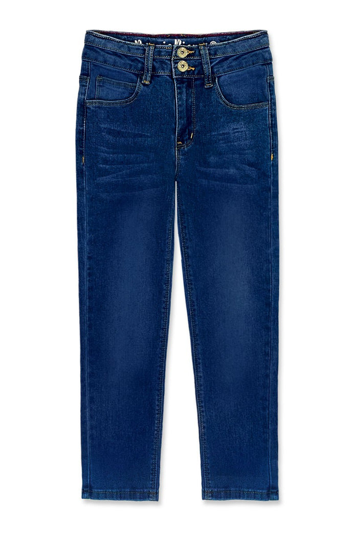 Non-Distressed Dk Wash Straight Leg Jeans