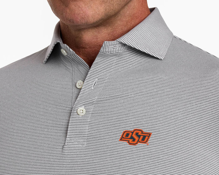 Oklahoma State University Perkins Shirt: Gray & White