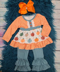 Orange Checked Pumpkin 2pc