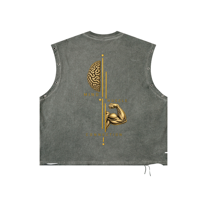 Pain Is Temporary Distressed Grommet Eyelet Tank Top