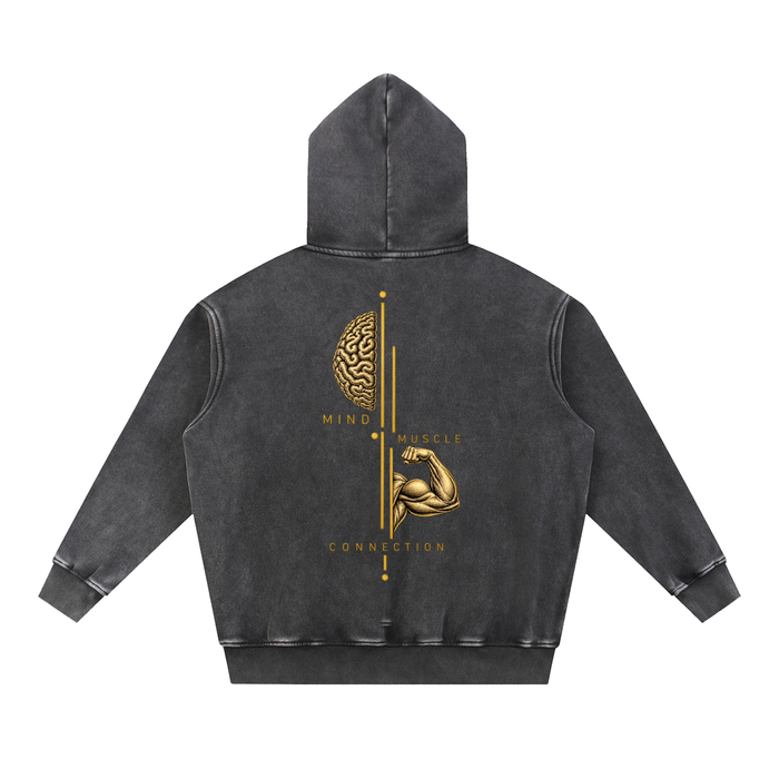 Pain Is Temporary Snow Wash Fleece Oversize Hoodie