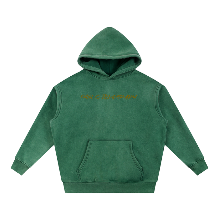 Pain Is Temporary Snow Wash Fleece Oversize Hoodie