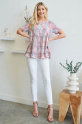 Paisley Frill Top