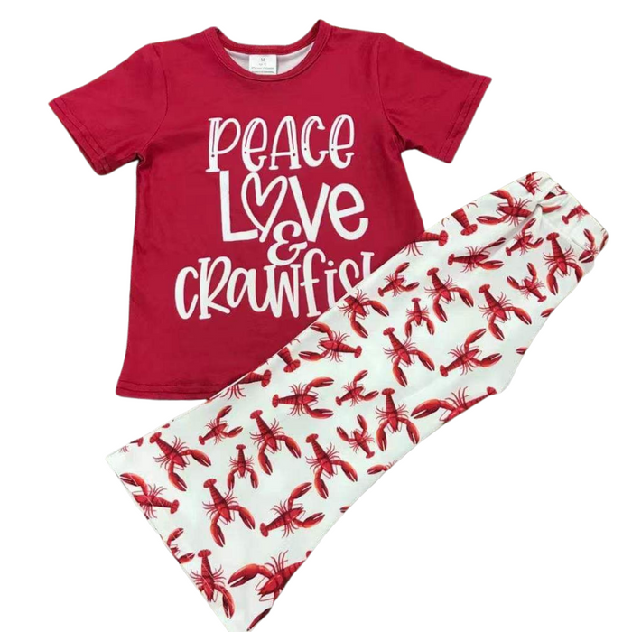 Peace Love Crawfish flare set