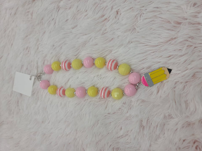 Pencil Bubble Bead necklace