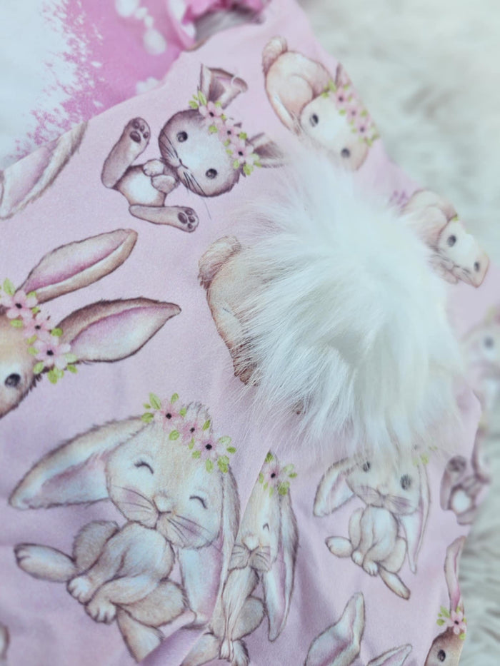 Pink Bleached Bunny w/ Cottontail Bells