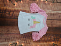 Pink Christmas Unicorn raglan