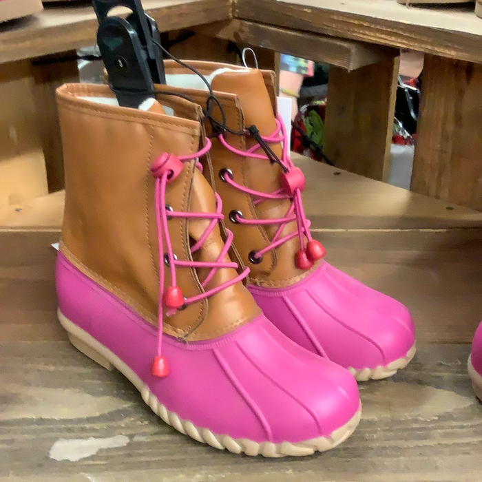 Pink duck boot