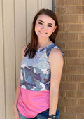 Pink Stripe Camo Tank 59