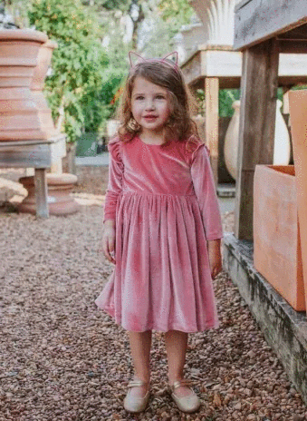 Pink Velvet Dress
