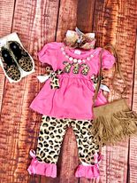 Pink/Leop Bunny 2pc
