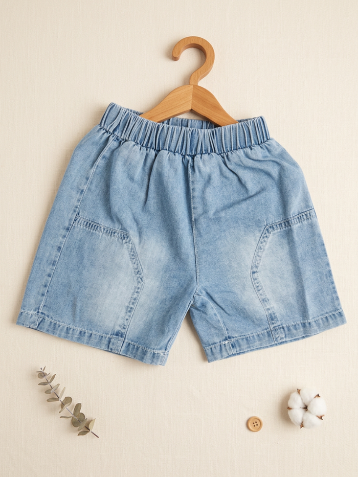 Polo Shirt & Denim Shorts Set