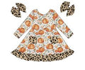 Pumpkin/Leopard Fall Dress