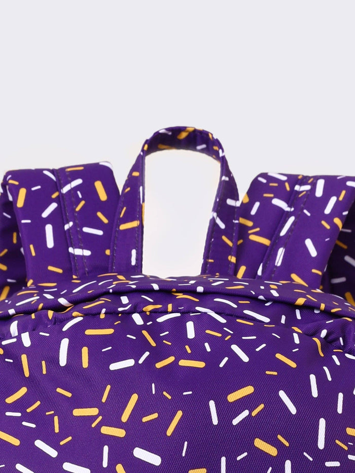 Purple Ice Cream Drip Kids Canvas Backpack