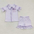 Purple Striped Bunny PJs