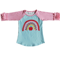 Rainbow Apple Raglan Top