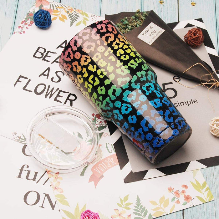 Rainbow Leop Tumbler