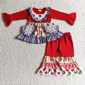 Red/Christmas Prints 2PC