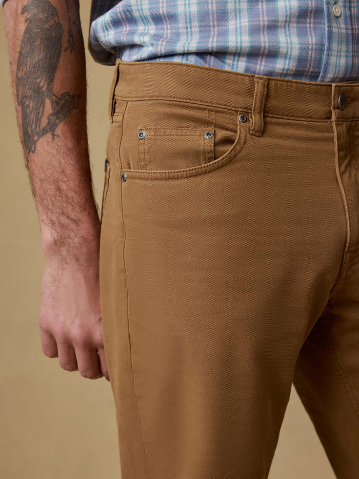 | Reserve Twill 5-Pocket Pant - Kodiak Brown | Faherty Brand