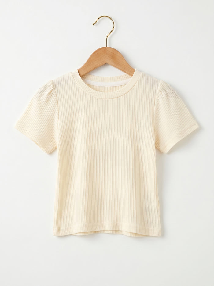 🤎 Ribbed Tee & Cami Wide-Leg Pants Set