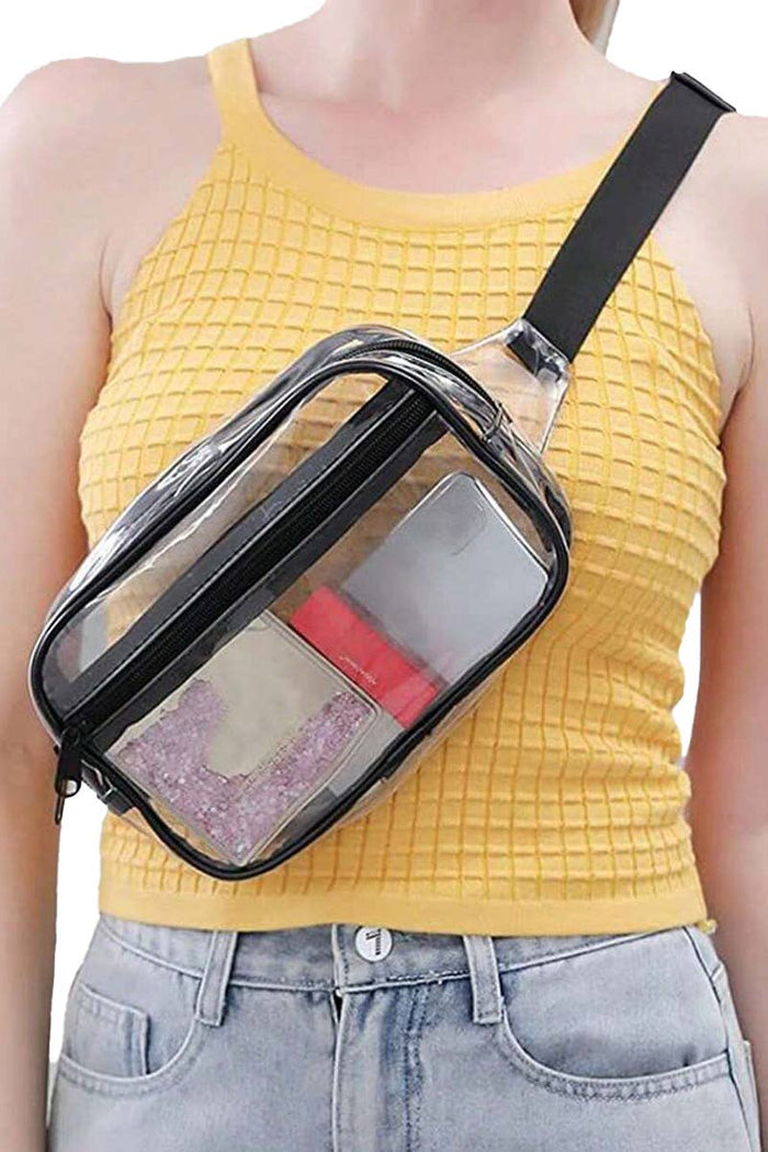 Round Clear Durable PVC Waist Bum Bag Fanny Pack